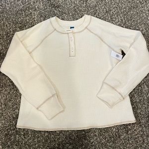 Old Navy Waffle Net Long Sleeve Shirt Size Small